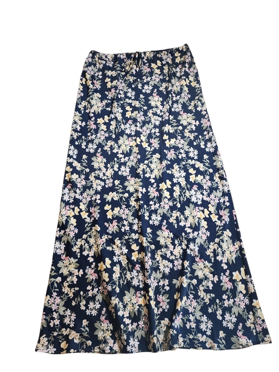 Wayf Dresses & Skirts - NWT WAYF Floral Print Maxi Skirt Navy Allover Tie Waist Flowy Size M